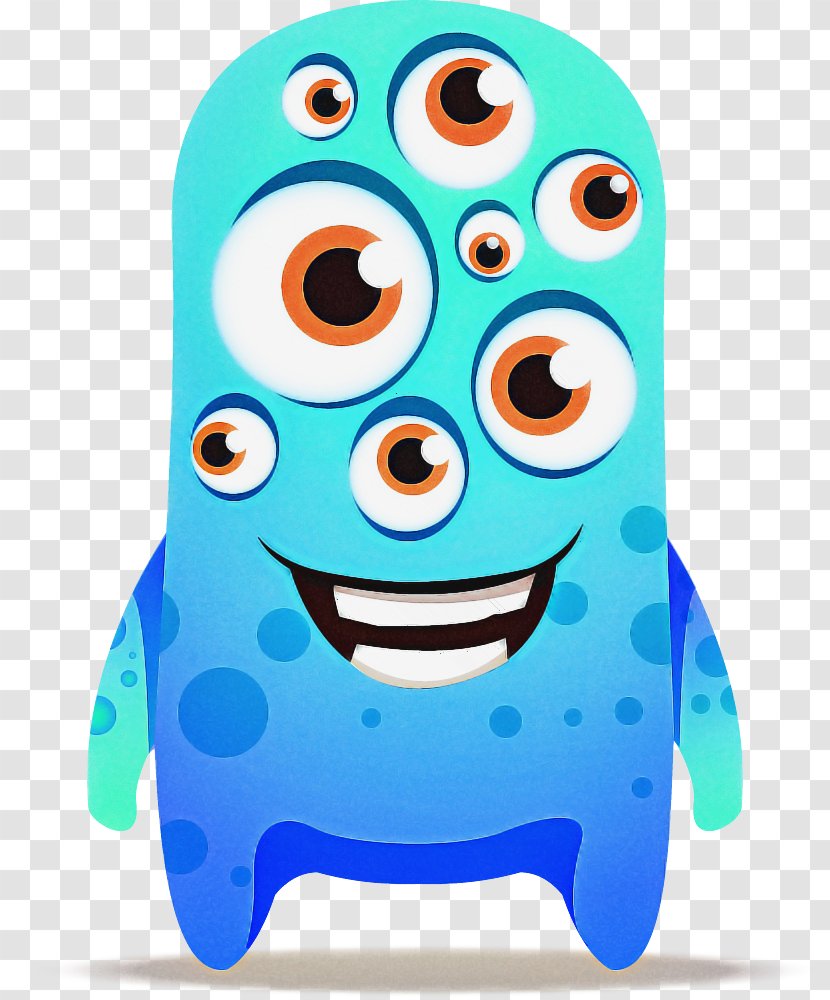Cartoon Turquoise Animation Smile Transparent PNG