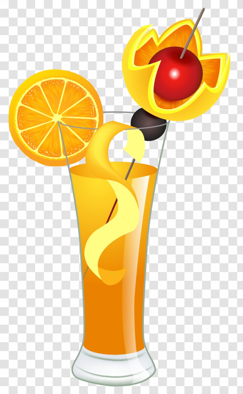 Fizzy Apple Cocktail Martini Juice Margarita - Glass - Orange Clipart Picture Transparent PNG
