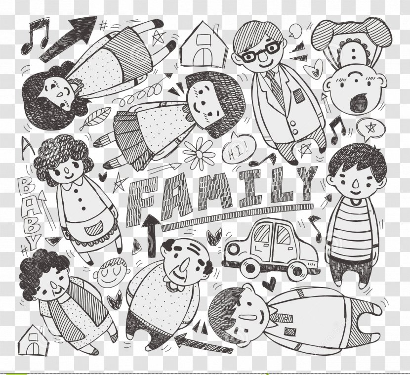 Doodle Drawing Clip Art - Home Accessories - Hand-drawn Cartoon Birthday Elements Transparent PNG