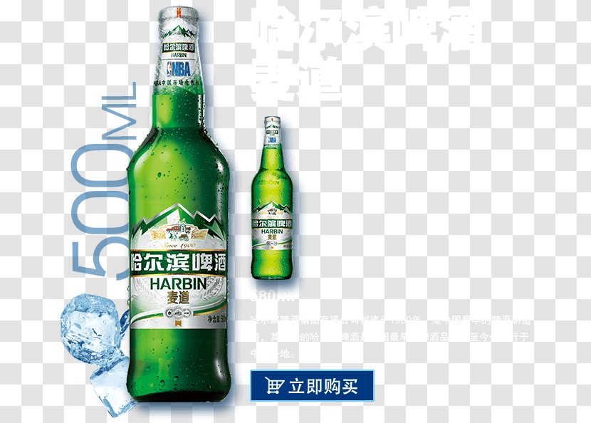 Beer Bottle Harbin Brewery Lager Maidao Road - Contract Transparent PNG