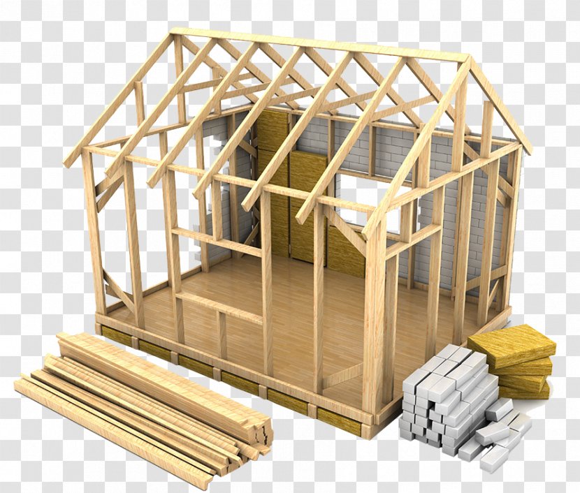 House Framing Architectural Engineering Home Construction Illustration - Building - Build Brick Houses Transparent PNG