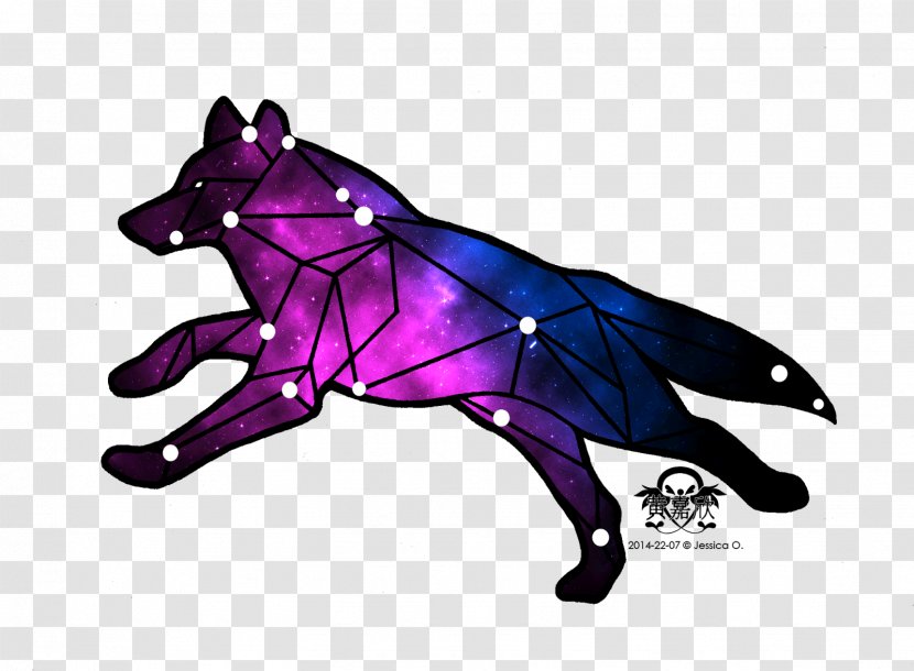 Gray Wolf Tattoo Constellation Lupus Drawing - Carnivoran - CONSTELLATION Transparent PNG