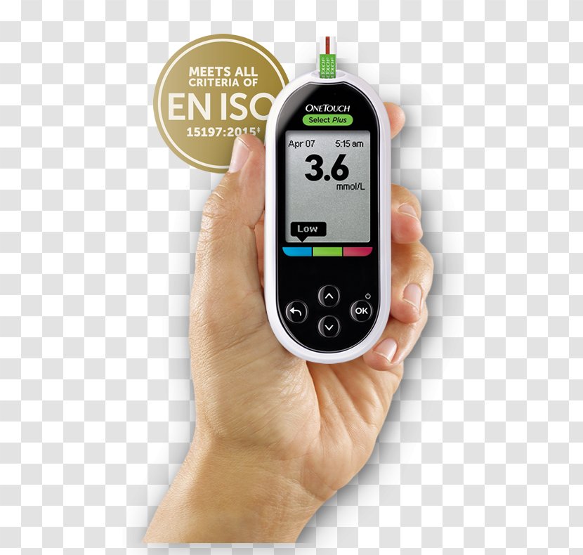 OneTouch Ultra Medische Vakhandel One Touch Select Plus Johnson & Blood Glucose Meters - Measuring Instrument - Hand Transparent PNG