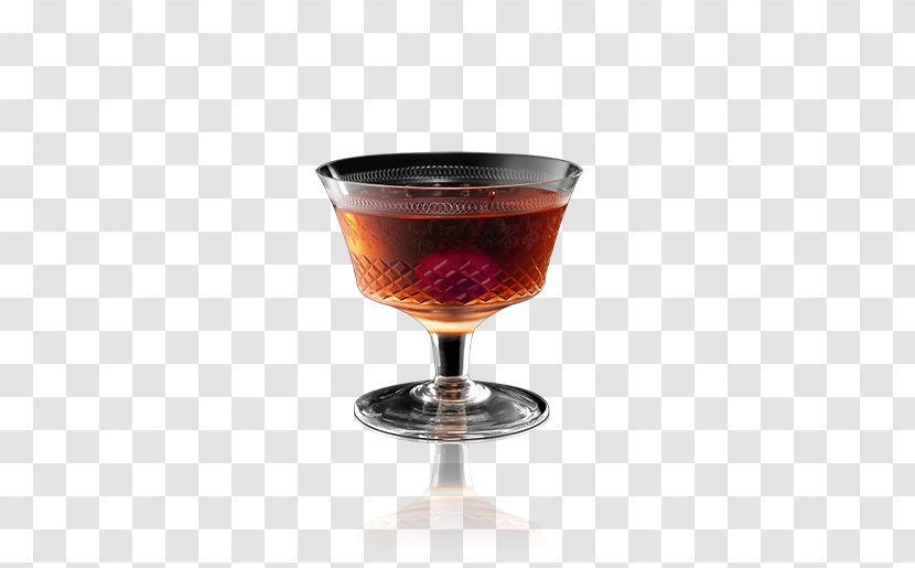 Manhattan Wine Glass Martini Blood And Sand Black Russian - Cocktail Transparent PNG