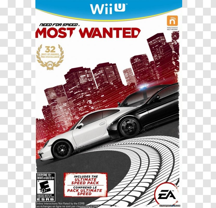 Need For Speed: Most Wanted Wii U Nitro Video Game - Software - Nintendo Transparent PNG