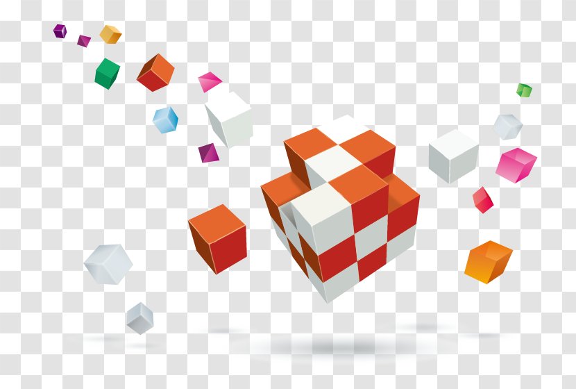 Cube Element Euclidean Vector - Color - Creative Transparent PNG
