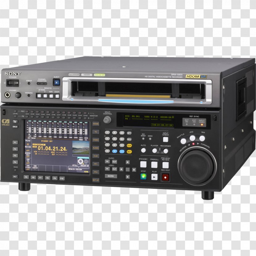 Video Tape Recorder HDCAM SR High-definition - Media Player - Sony Loudspeakers Transparent PNG