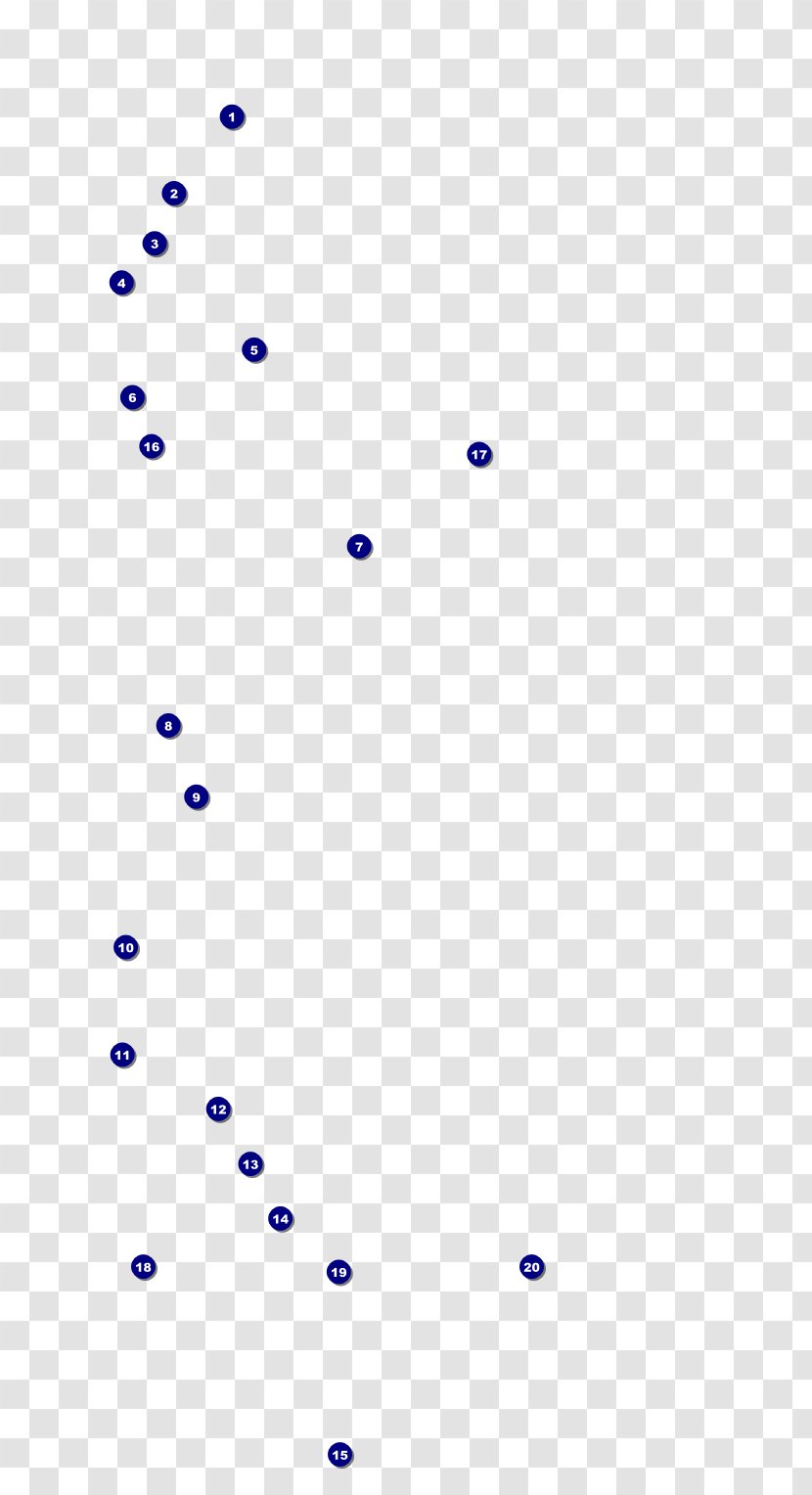 Line Point Angle Font - White - Blue Dots Transparent PNG