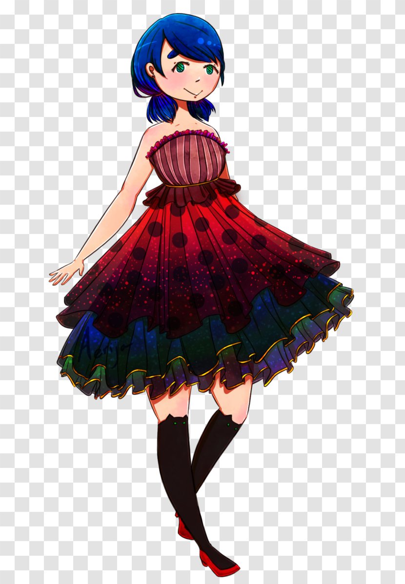 Cocktail Dress Miraculous Ladybug Prom Marinette - Silhouette Transparent PNG
