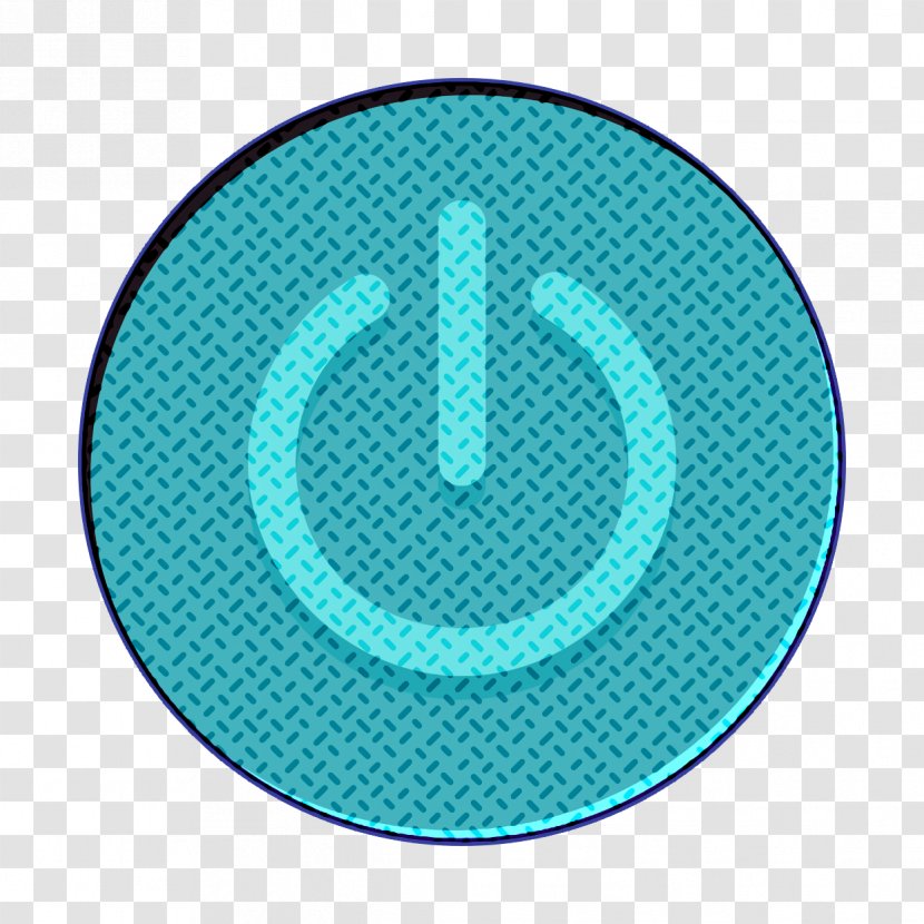 Power Icon - Aqua - Electric Blue Transparent PNG