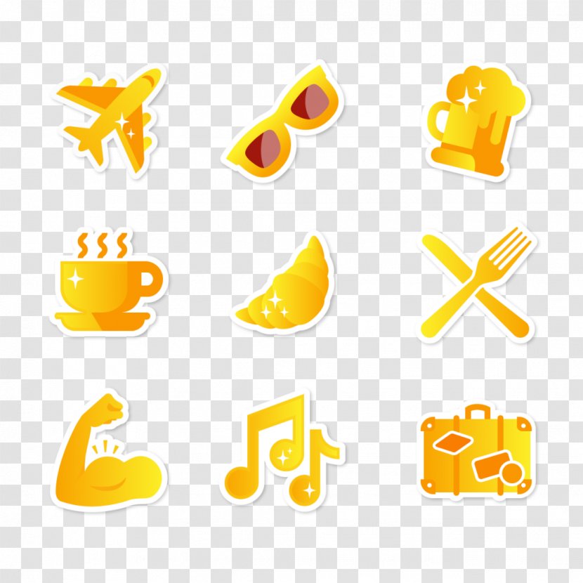 Icon - Flower - Gold Cute Little Icons Transparent PNG