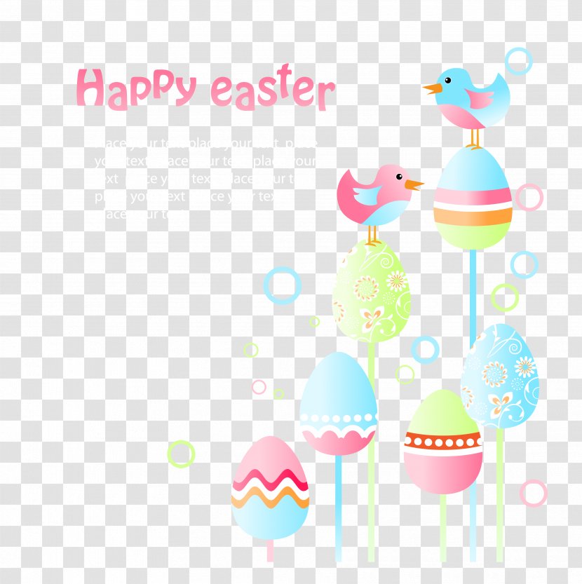 Bird Euclidean Vector Egg - Material - Easter Decoration Background Transparent PNG