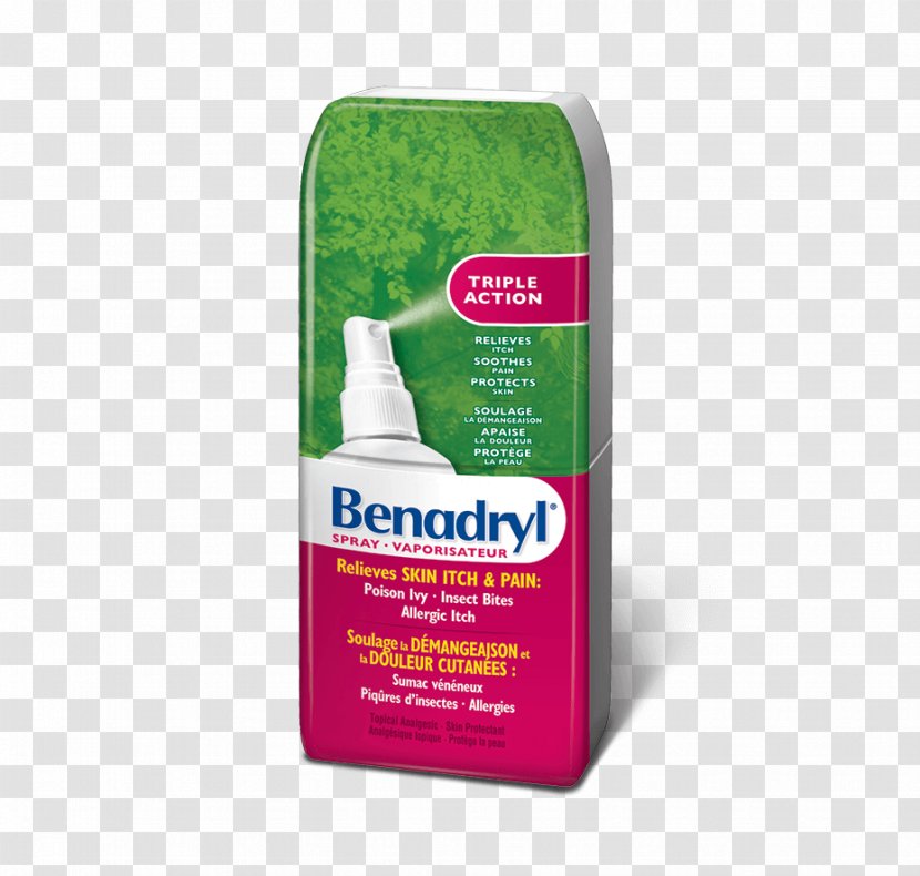 Benadryl Itch Cooling Spray Extra Strength Diphenhydramine Topical Medication - Mild Hives Transparent PNG