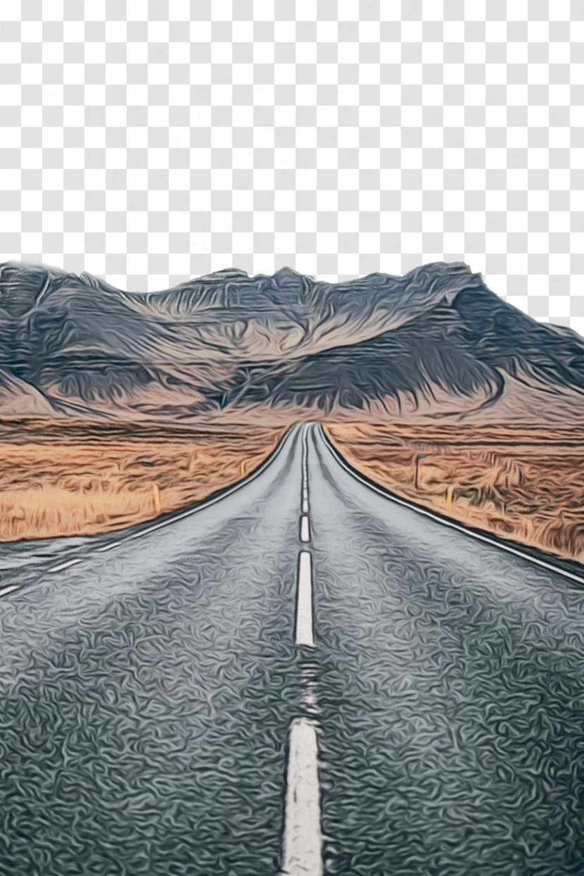 Road Asphalt Highway Sky Infrastructure - Thoroughfare - Geology Transparent PNG