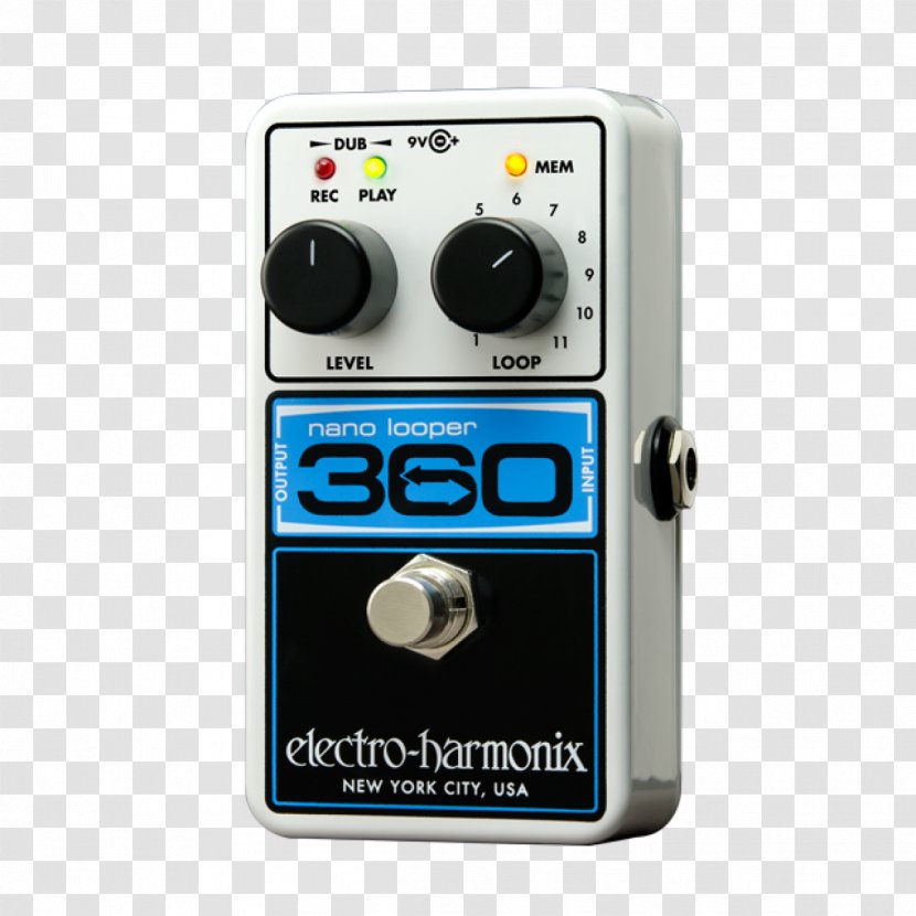Electro-Harmonix Nano Looper 360 Effects Processors & Pedals BOSS RC-1 Loop Station - Electroharmonix 720 Stereo - Electric Guitar Transparent PNG