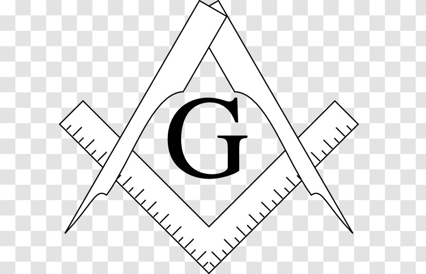 Masonic Lodge Freemasonry Square And Compasses Symbol Clip Art - Black White - Yellow Ruler Transparent PNG