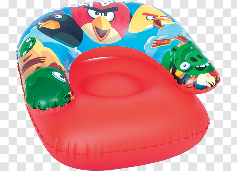 Inflatable Chair Swimming Pool Child Air Mattresses - Angry Birds Blue Transparent PNG