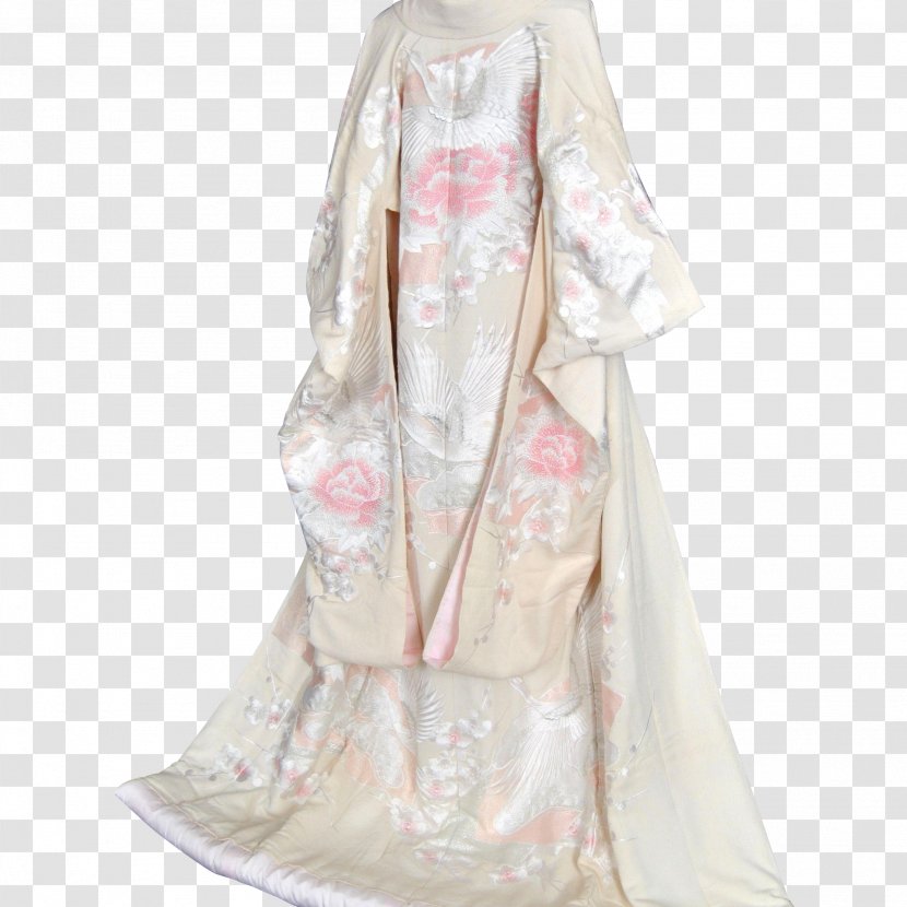 Bathrobe Dress Kimono Silk - Nightwear Transparent PNG