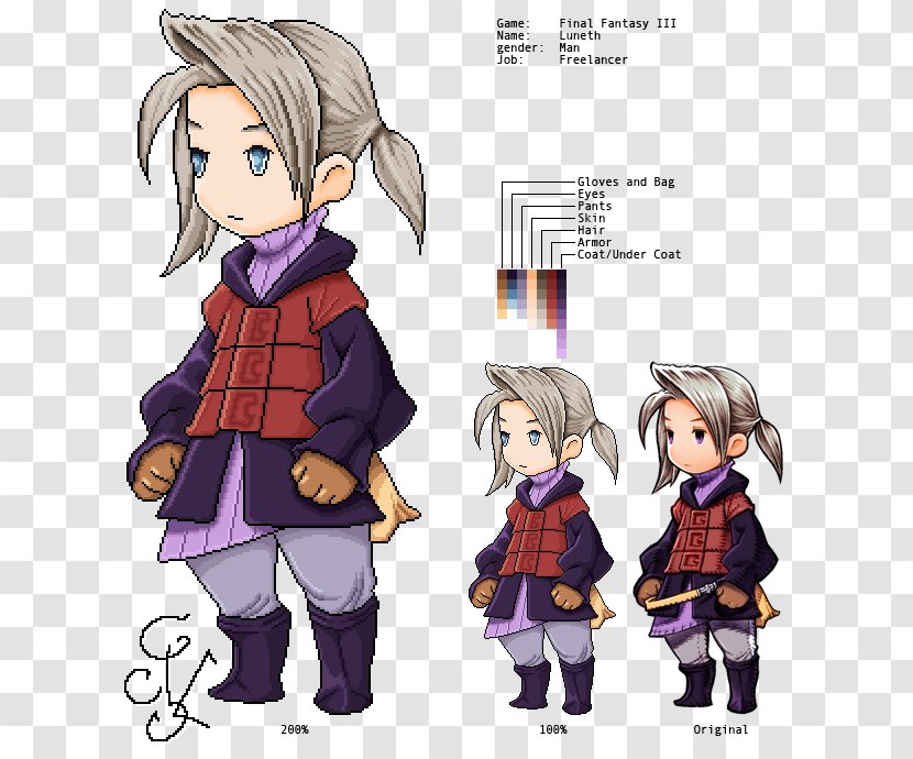 Final Fantasy III Boy Fiction Costume - Heart - Brave Exvius Characters Transparent PNG