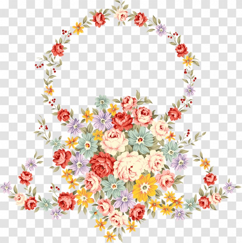 Paper Flower Sticker Wallpaper - Garland Transparent PNG