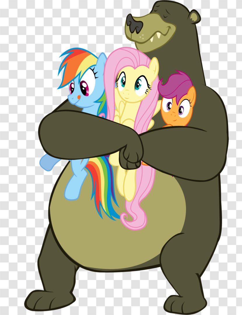 Pony Bear Rainbow Dash Fluttershy Scootaloo - Watercolor - Hug Transparent PNG