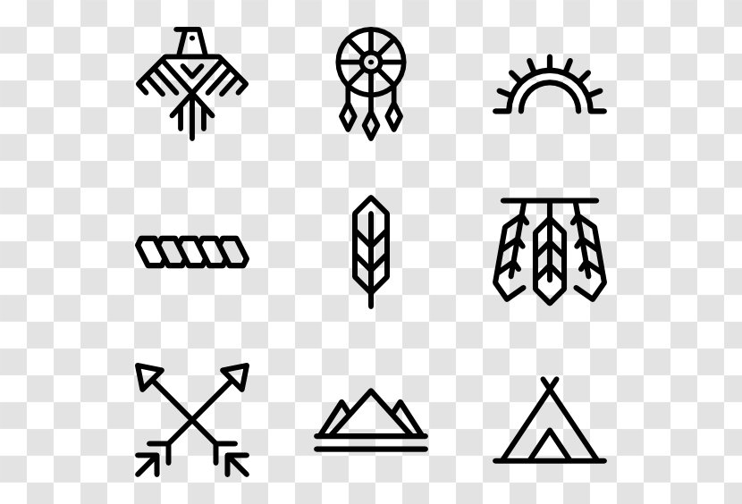 Symbol Native Americans In The United States Indigenous Peoples Of Americas Tribe - Black - Boho Arrow Transparent PNG