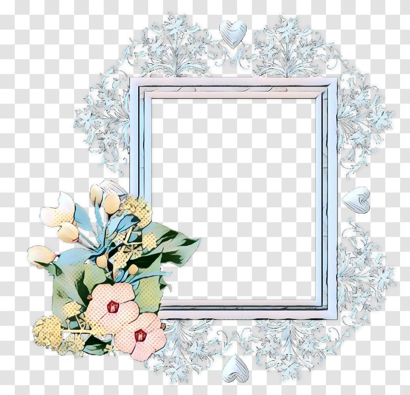 Floral Design Picture Frames Rectangle Image - Mirror Transparent PNG