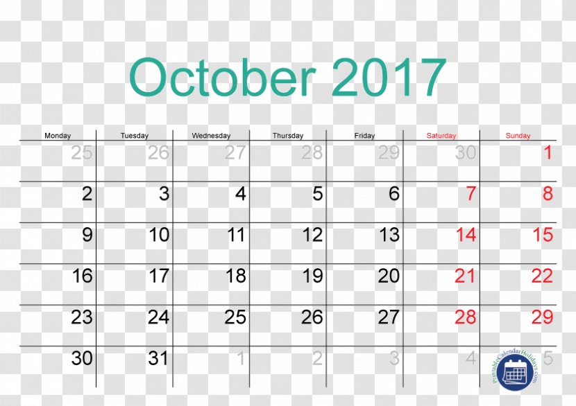 Public Holiday Online Calendar October - Area - Jewish Holidays Transparent PNG