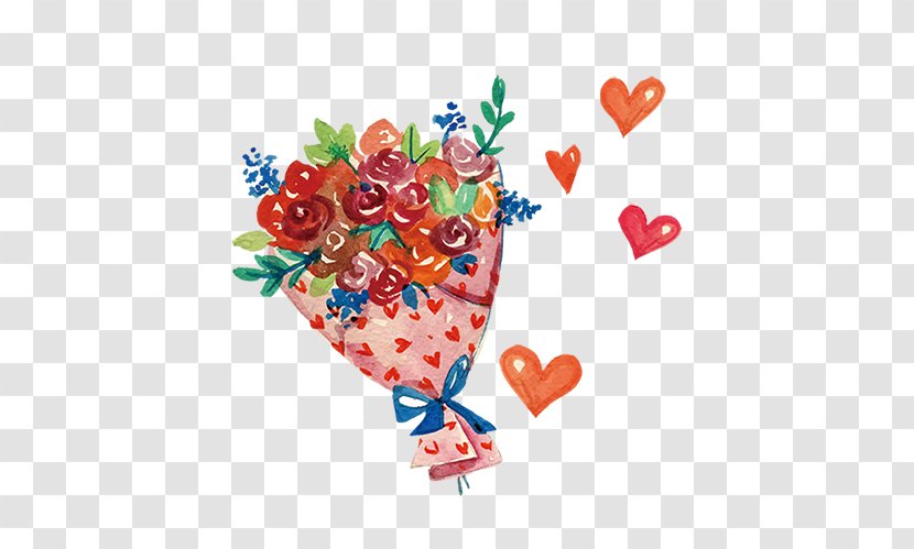 Flower Cartoon - Heart - Bouquet Transparent PNG