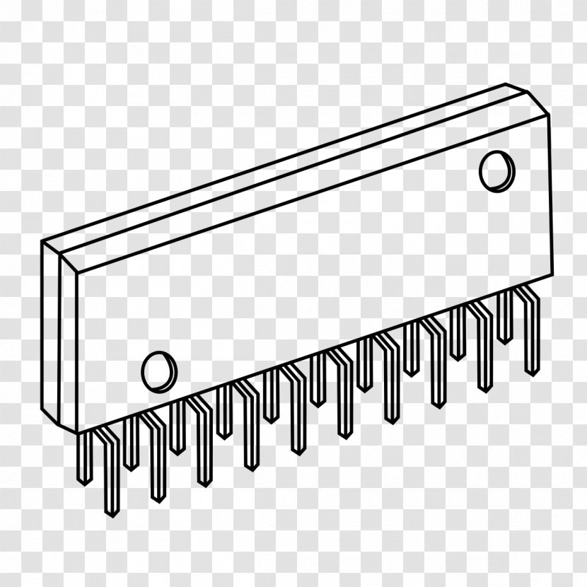 Dual In-line Package Integrated Circuits & Chips Circuit Packaging Zig-zag Electronic - Printed Board Transparent PNG