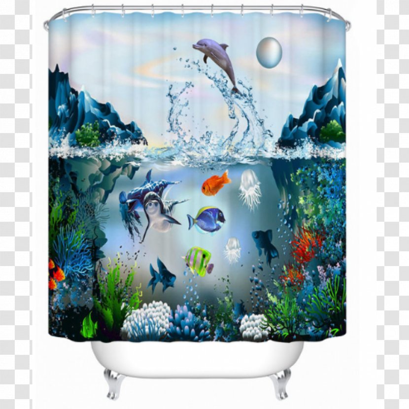 Bathroom Curtain Shower Douchegordijn Mat - Fauna - Waters Plashing Transparent PNG