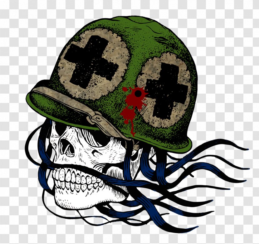 T-shirt Human Skull Symbolism Skeleton Soldier - Symbol - Caught Helmet Soldiers Transparent PNG