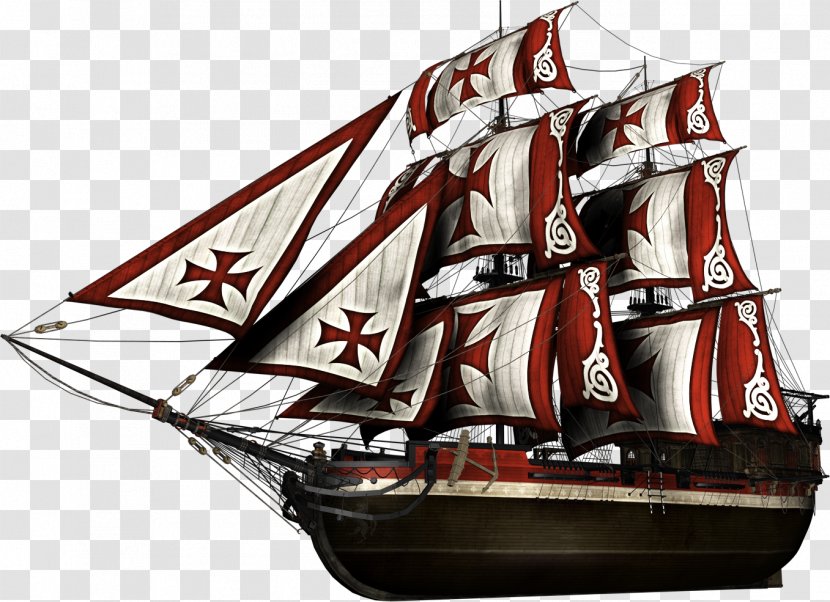 Brigantine Barque Schooner Ship Clipper - Caravel Transparent PNG