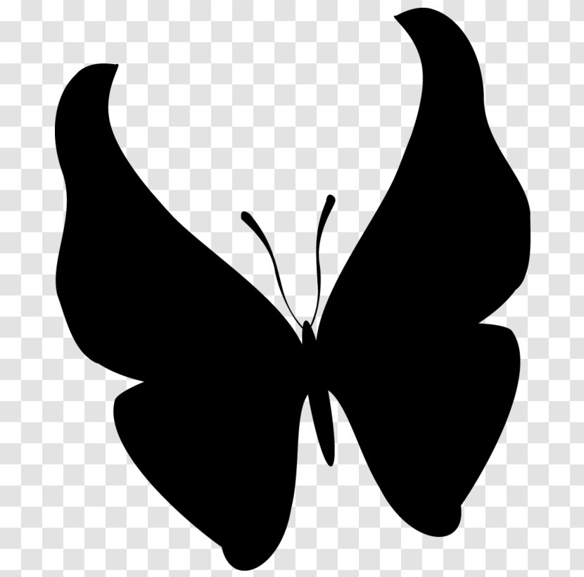 Brush-footed Butterflies Clip Art Silhouette Line Leaf - Pollinator - Moths And Transparent PNG