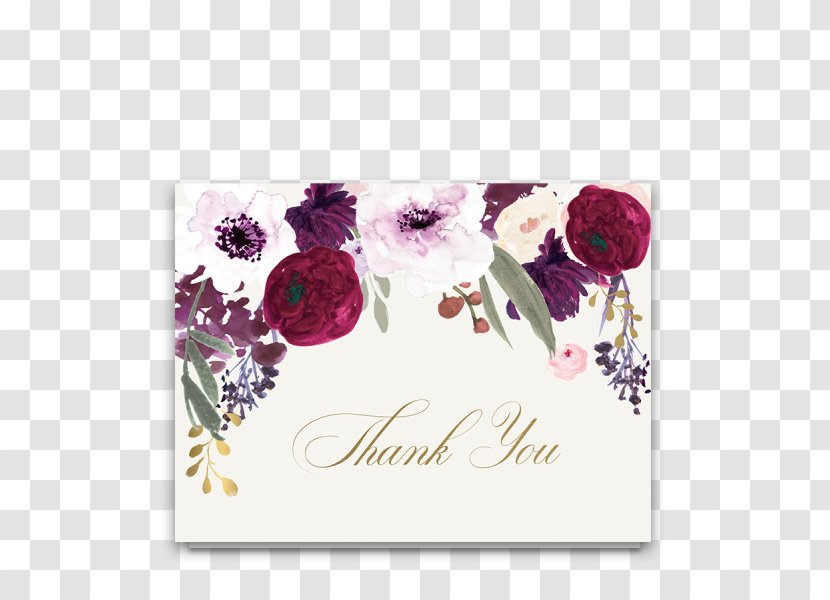 Wedding Invitation Flower Floral Design Greeting & Note Cards Purple - Card Transparent PNG