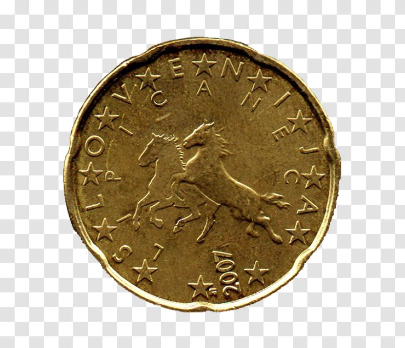 20 Cent Euro Coin Slovenia Lipizzan - Money Transparent PNG