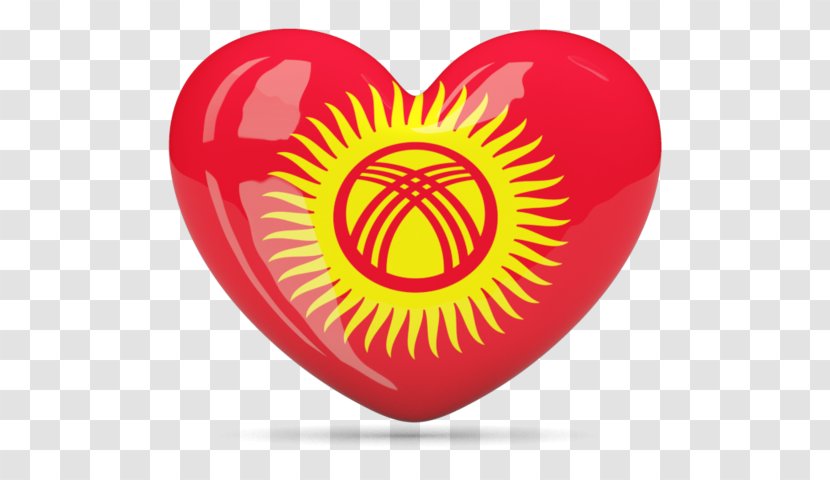 Flag Of Kyrgyzstan Men's National Ice Hockey Team Kyrgyz People - Heart Transparent PNG