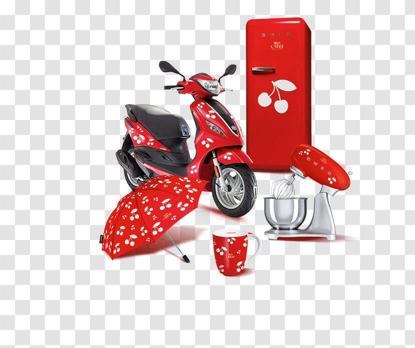 Scooter Motorcycle Accessories Cream Motor Vehicle - Autoped Transparent PNG
