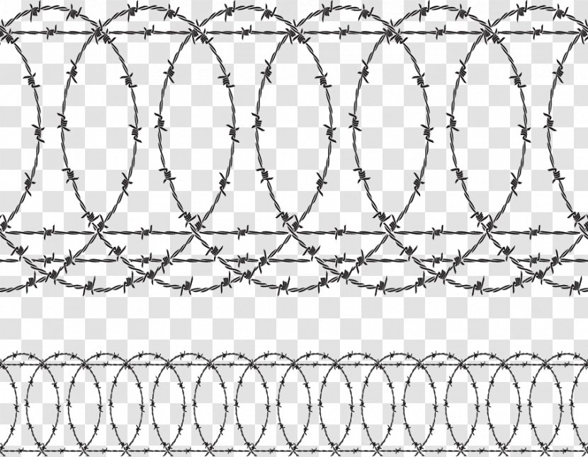 Barbed Wire Fence - Area - Vector Transparent PNG