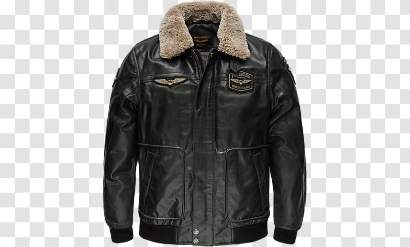Lockheed Hudson Flight Jacket Leather - Fur Clothing Transparent PNG