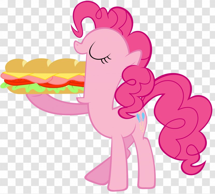 Pinkie Pie My Little Pony Cupcake Eating - Heart Transparent PNG