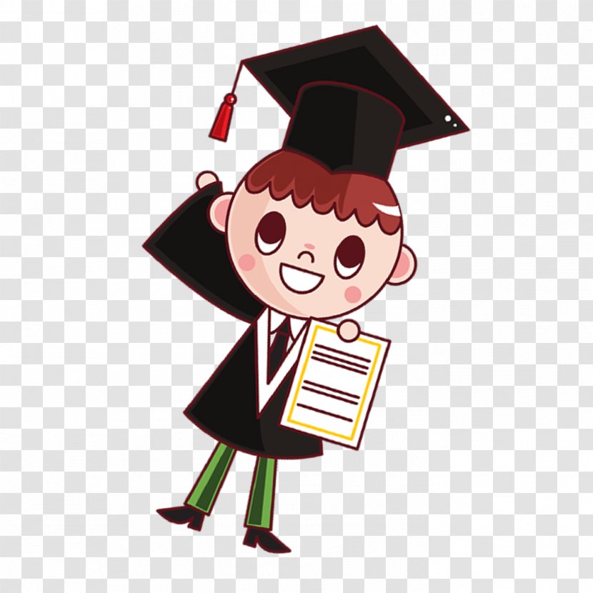 Doctorate Illustration - Graduation Ceremony - Doctor Decorative Buckle Free Hot Application Material Transparent PNG