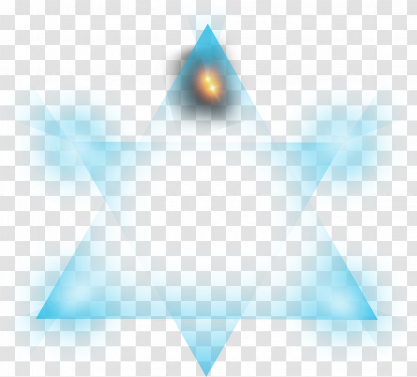 Desktop Wallpaper Sky Triangle - Blue Star Creative Light Effect Transparent PNG