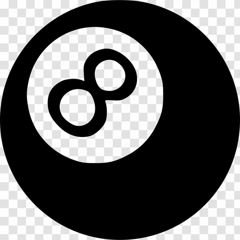 Billiard Balls Eight-ball Logo White Font - Symbol - Circle Transparent PNG