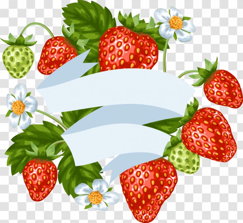 Strawberry Frutti Di Bosco Food - Plant - Vector Ribbon Transparent PNG