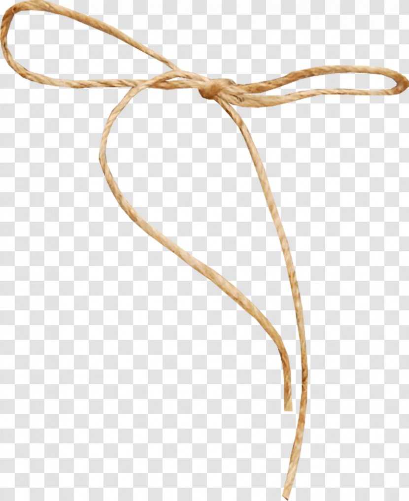 Rope Hemp Knot - Beige - Bow Transparent PNG