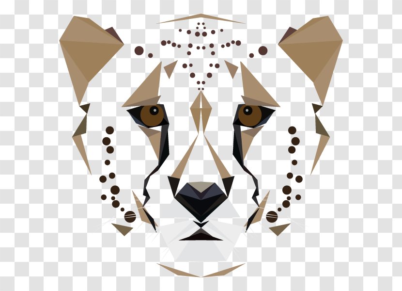 Cheetah Felidae Lion Geometry Illustration - African Leopard Transparent PNG