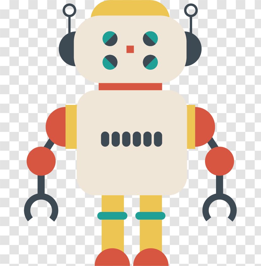 Robot Euclidean Vector Plot - Cartoon Design Material Transparent PNG