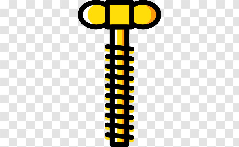 Screw Nail - Yellow Transparent PNG