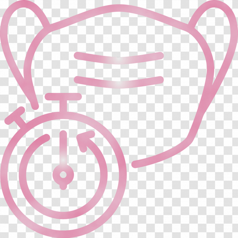 Pink Line Circle Transparent PNG